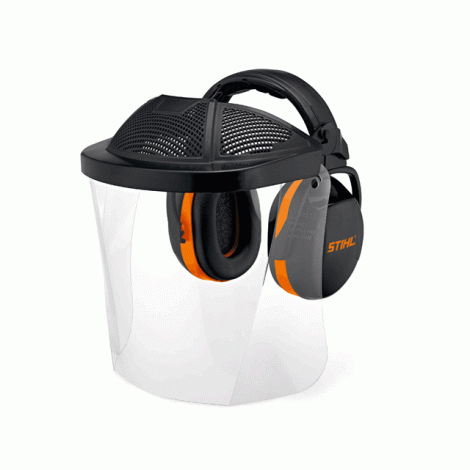 Stihl Face Shield with ear defenders - Polycarb