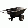 Polymer tip trailer with wide wheels