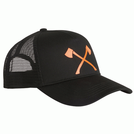 Stihl Cap - Trucker Cap TIMBERSPORTS® Axe - Black / Orange